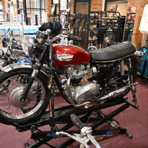 1966 Triumph Bonneville finished in classic red