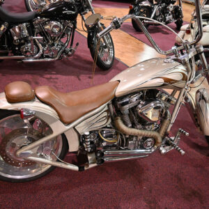 2005 Custom Chopper finished in an elegant tan and silver