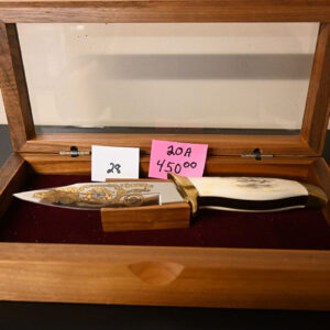 Harley-Davidson Bear Knife HOG Life Member Etched Blade Bone Handle