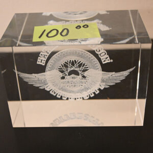 Harley-Davidson 3D Laser-Etched Crystal Eagle Paperweight